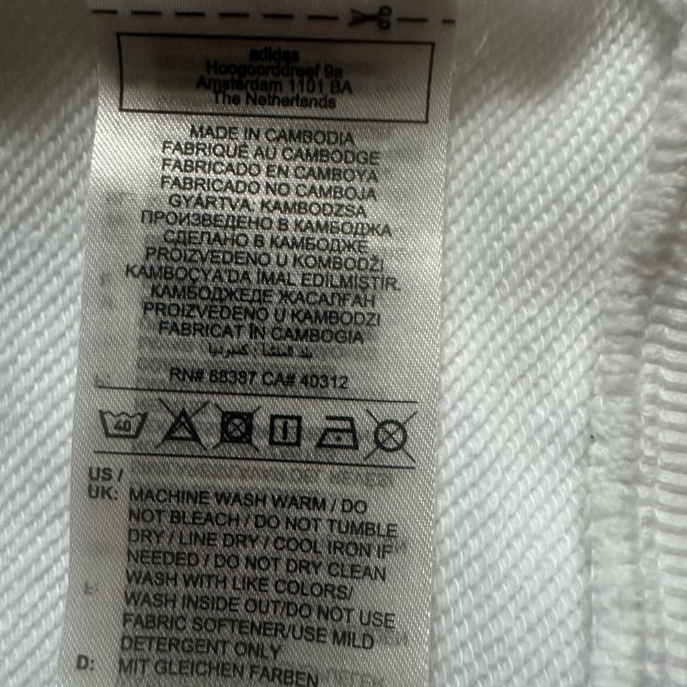 Adidas Italy Men’s full -zip White hoodie - Picture 10 of 15
